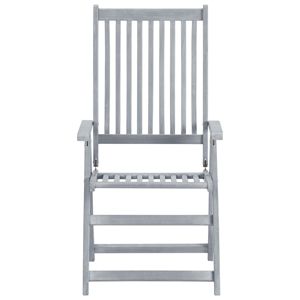 Cadeiras jardim reclináveis c/ almofadões 6 pcs acácia maciça