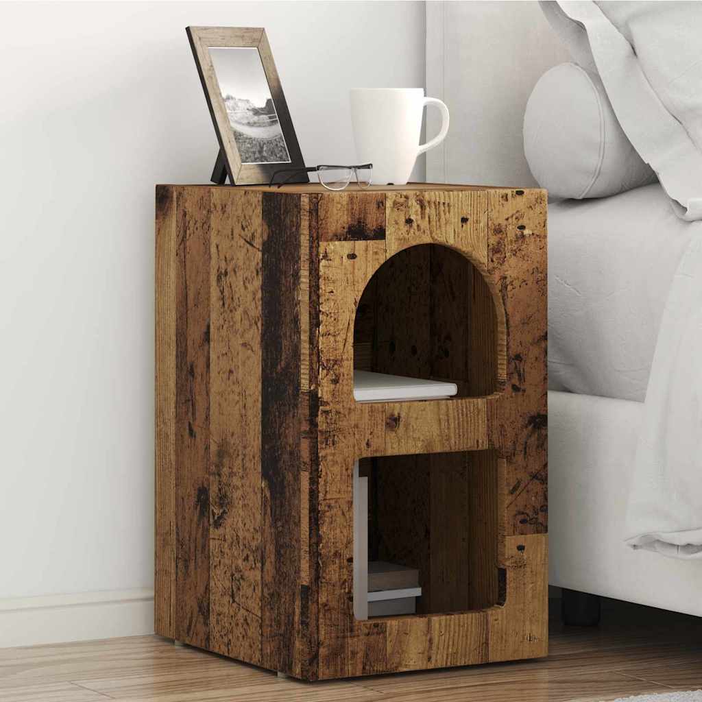 Mesa-de-cabeceira elst madeira antiga 29,5 x 33,5 x 50 cm