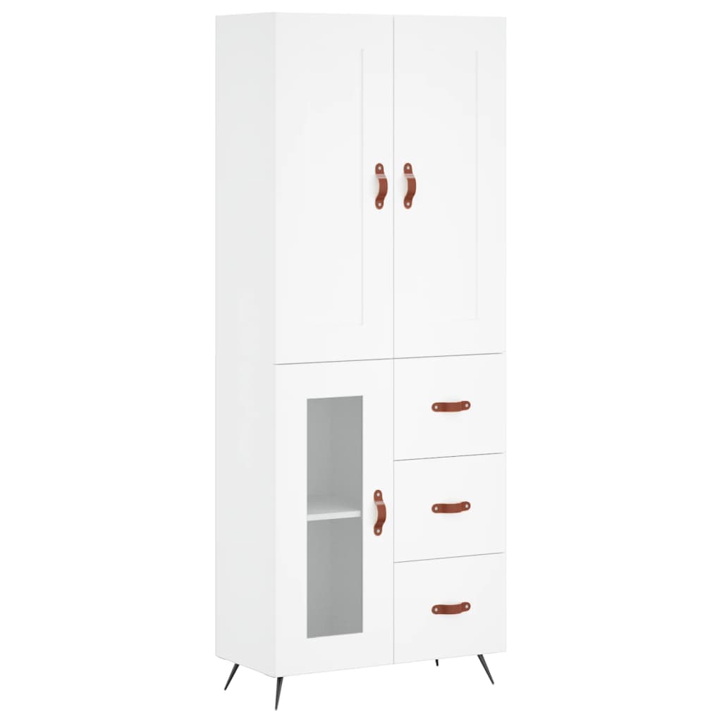 Armário alto 69,5x34x180 cm derivados de madeira branco