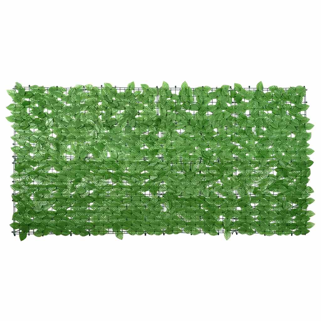 Tela de varanda com folhas verdes 200x100 cm