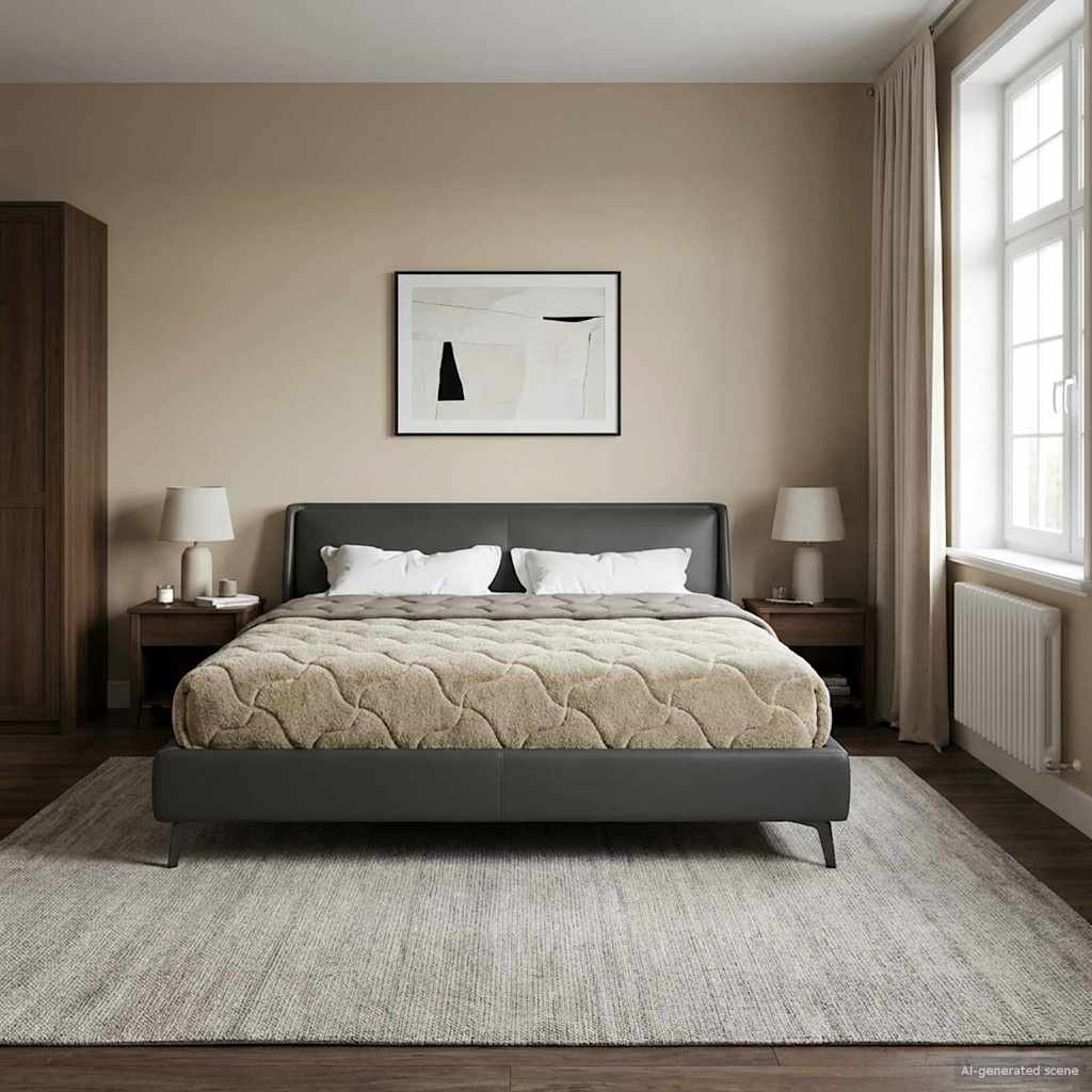 Duvet de ano inteiro colchonete cinzento-claro 220 x 260 cm