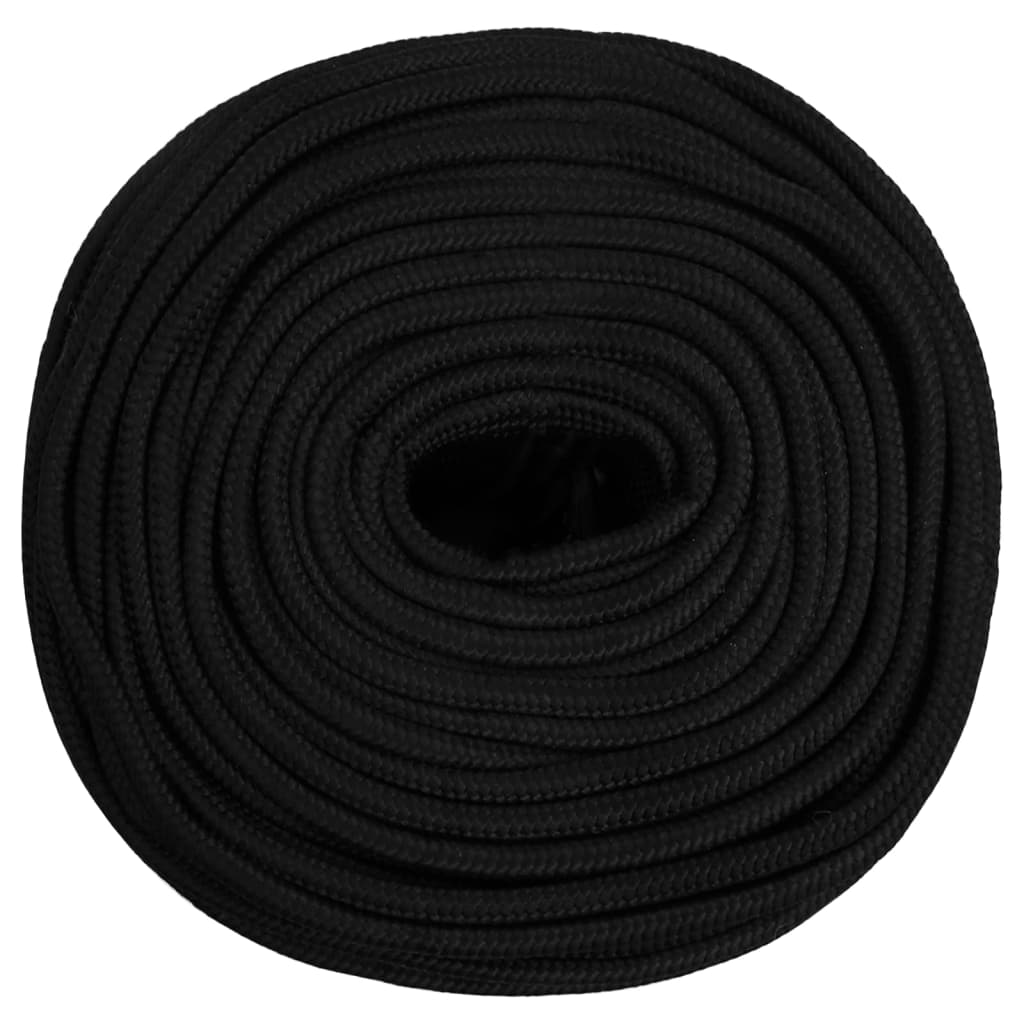 Corda de trabalho 8 mm 250 m poliéster preto