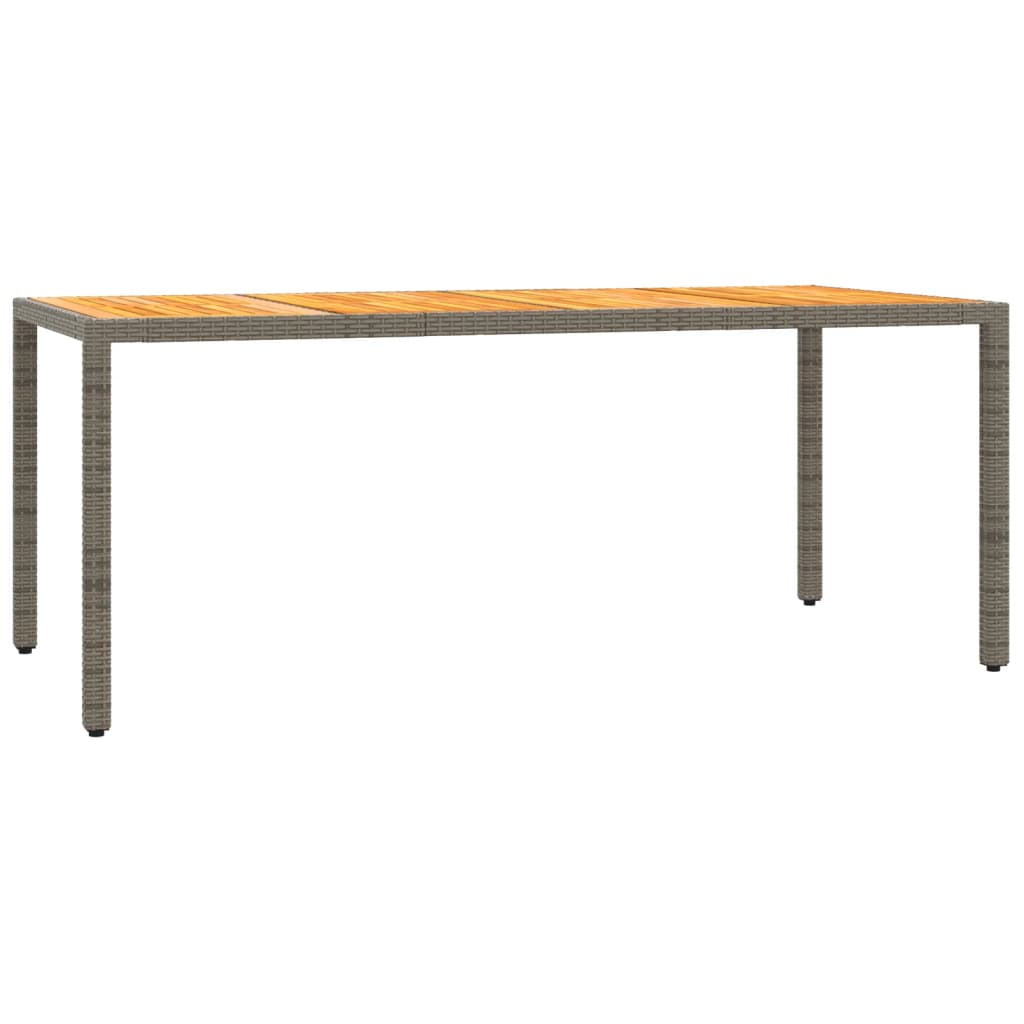 7 Pcs conjunto de jantar p/ jardim c/ almofadões vime PE cinza
