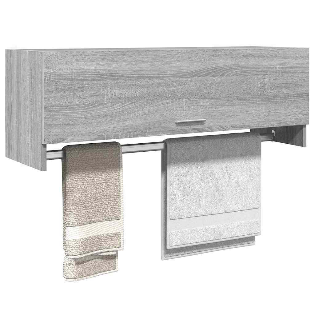 Roupeiro 100x32,5x35 cm derivados de madeira cinzento cimento