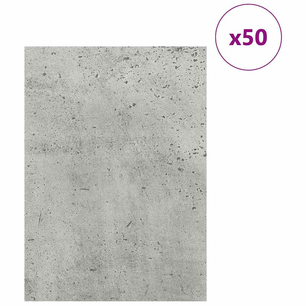 Painéis de decoração 50 unid. cinzento 30 x 42 x 0.27 cm