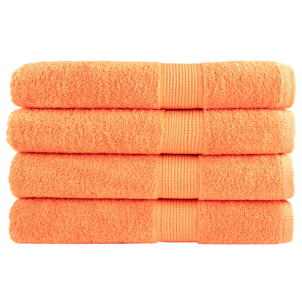 Toalhas de sauna premium solund 4pcs 80x200 cm 600 gsm laranja