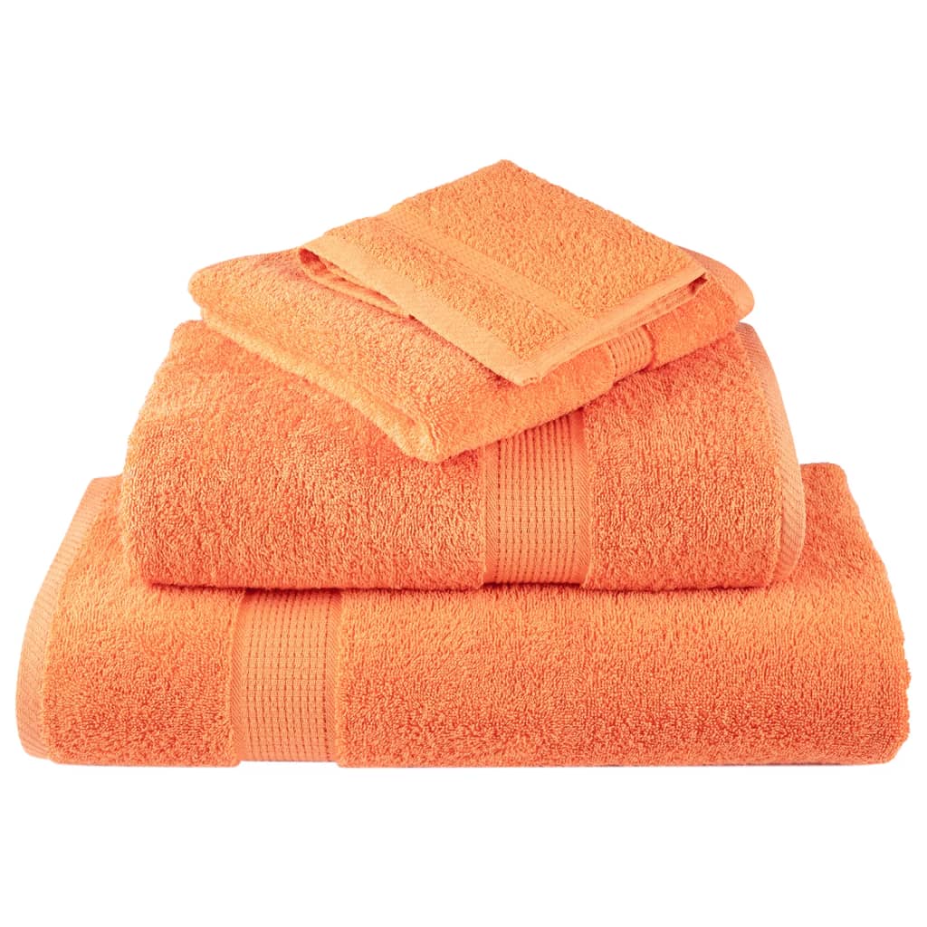 Toalhas de sauna premium solund 4pcs 80x200 cm 600 gsm laranja
