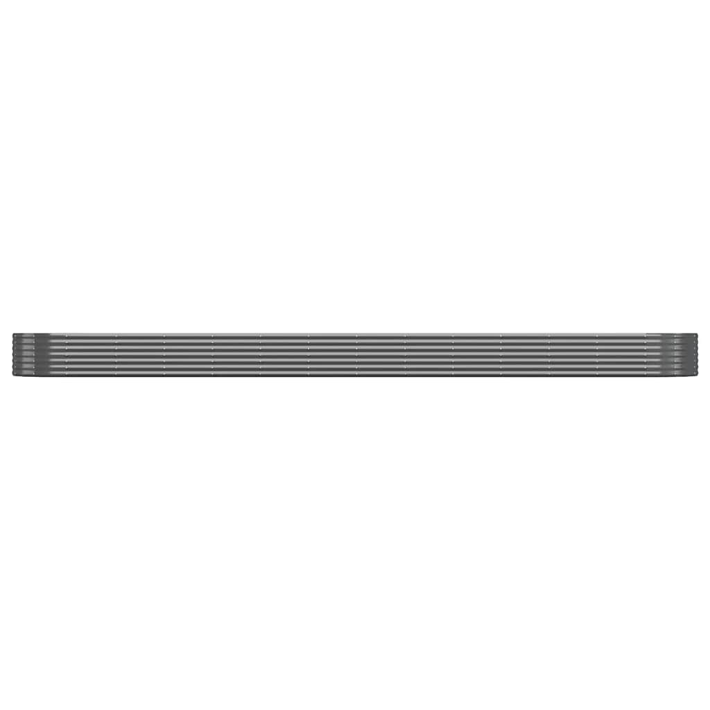 Canteiro elevado jardim 544x100x36 aço galvanizado antracite