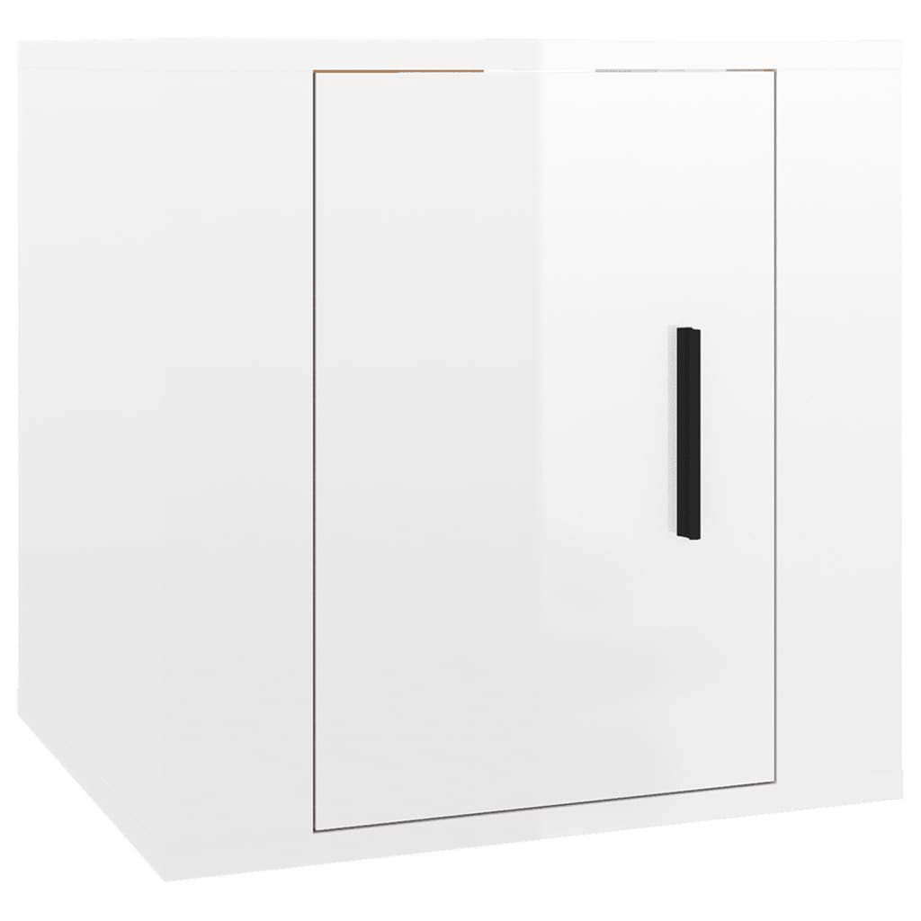 Móvel de TV de parede 40x34,5x40 cm branco brilhante