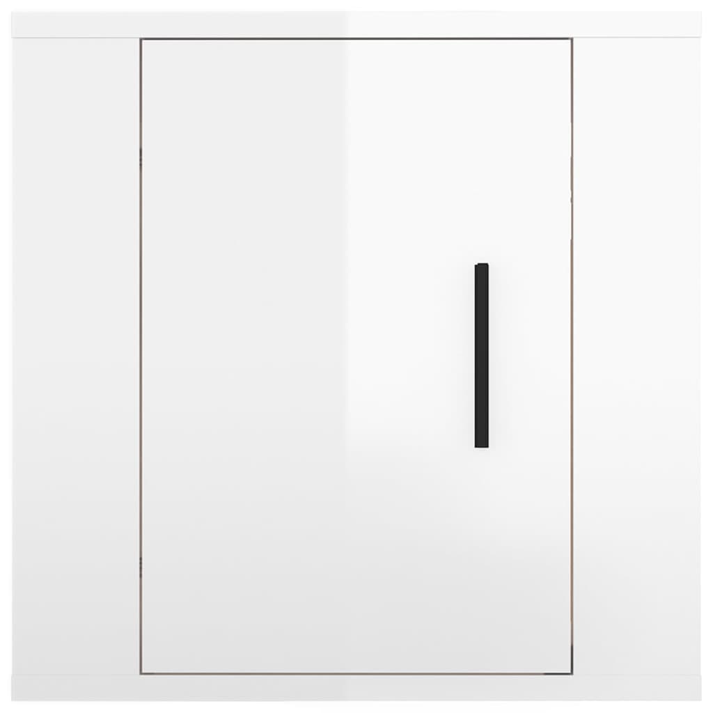 Móvel de TV de parede 40x34,5x40 cm branco brilhante