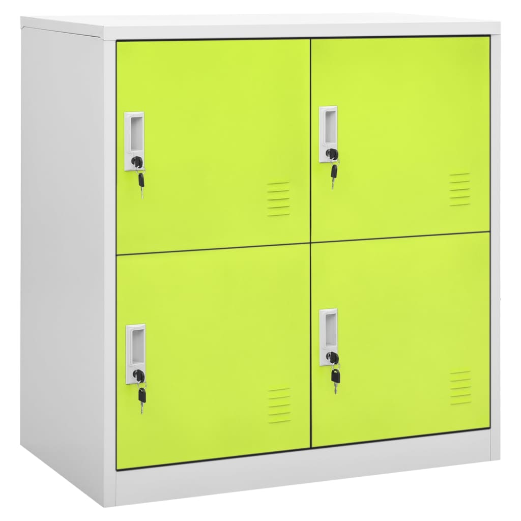 Cacifos 2 pcs 90x45x92,5 cm aço cinzento-claro e verde