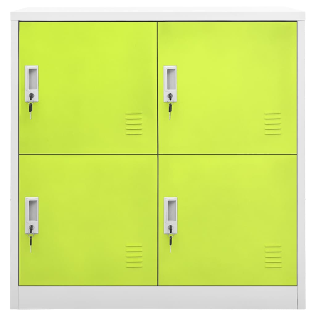 Cacifos 2 pcs 90x45x92,5 cm aço cinzento-claro e verde