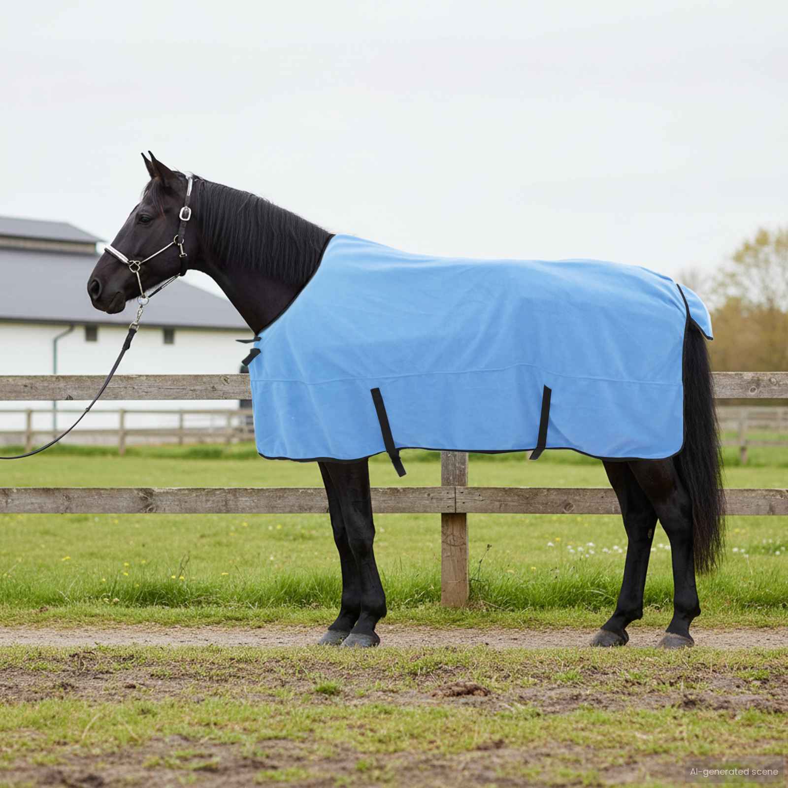 Cobertor de cavalo aqua completo 165 cm poliéster