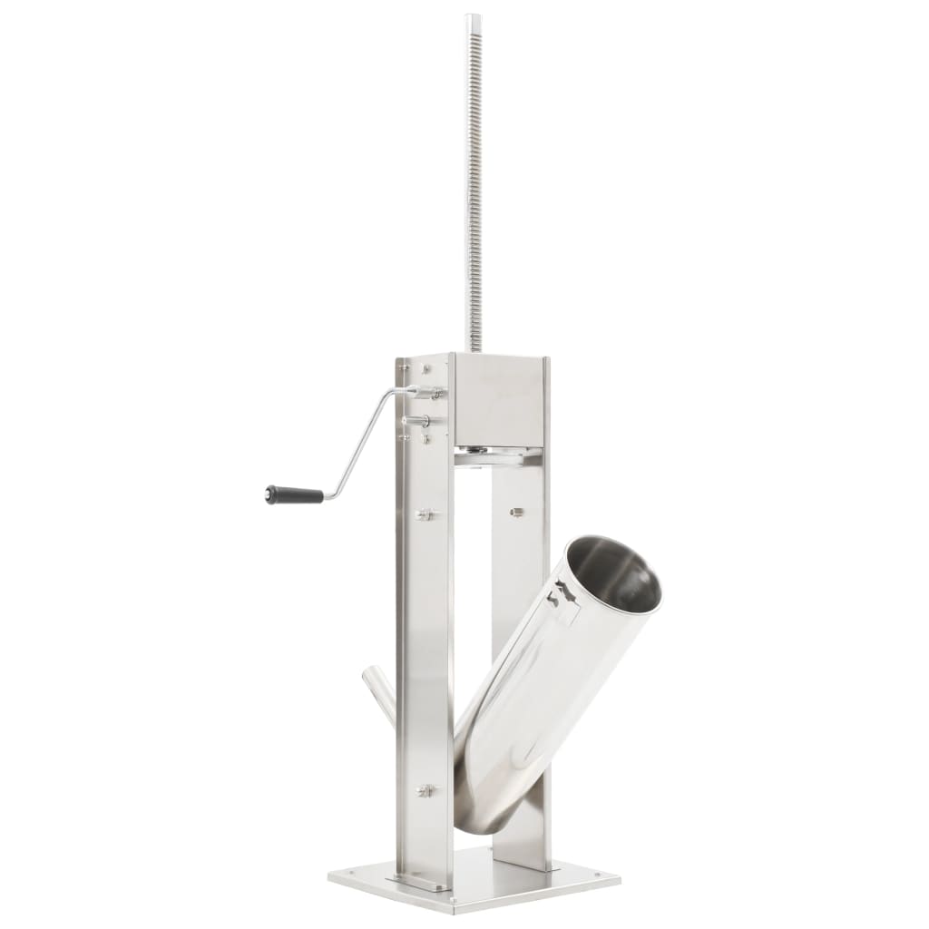 Máquina de enchidos manual 7 l aço inoxidável prateado
