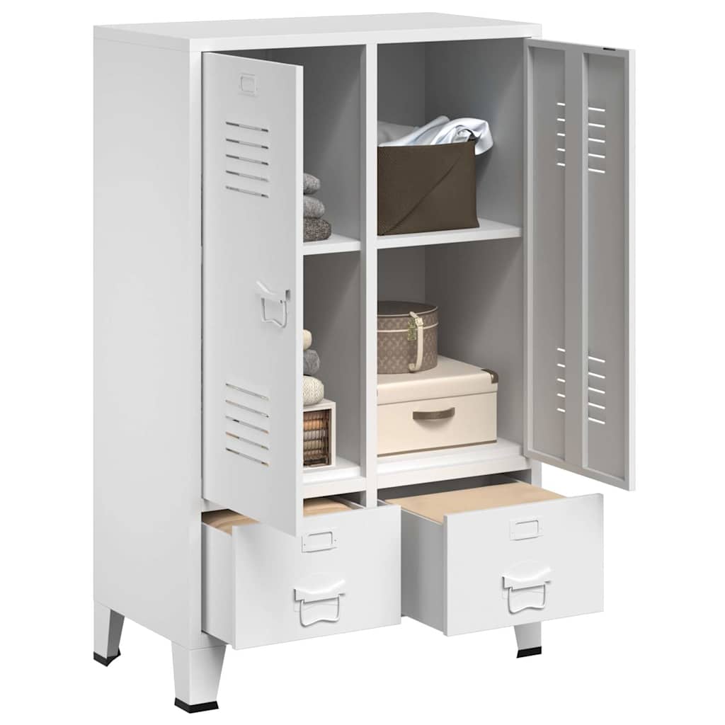 Roupeiro industrial 67x35x107 cm aço branco