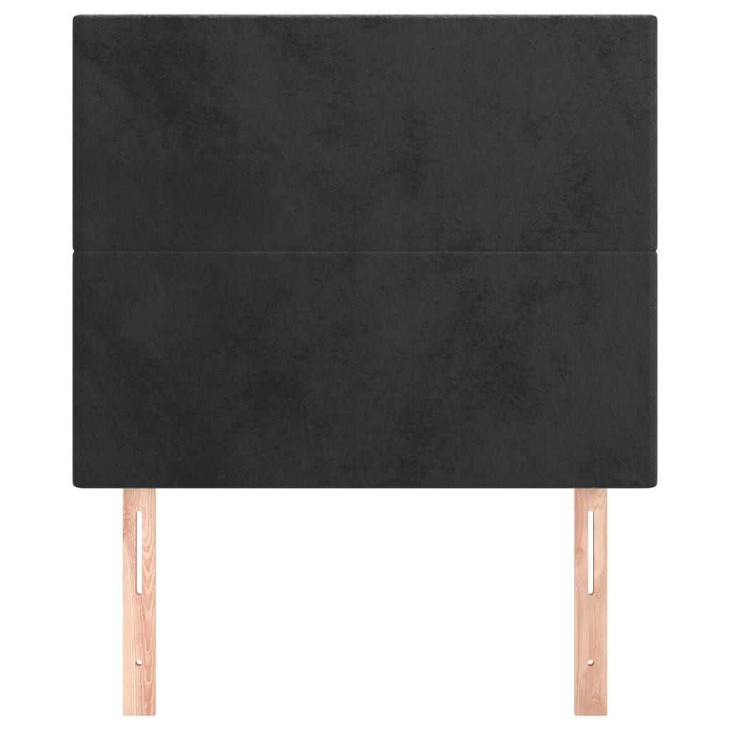 Cabeceira preta 90x5x118/128 cm veludo