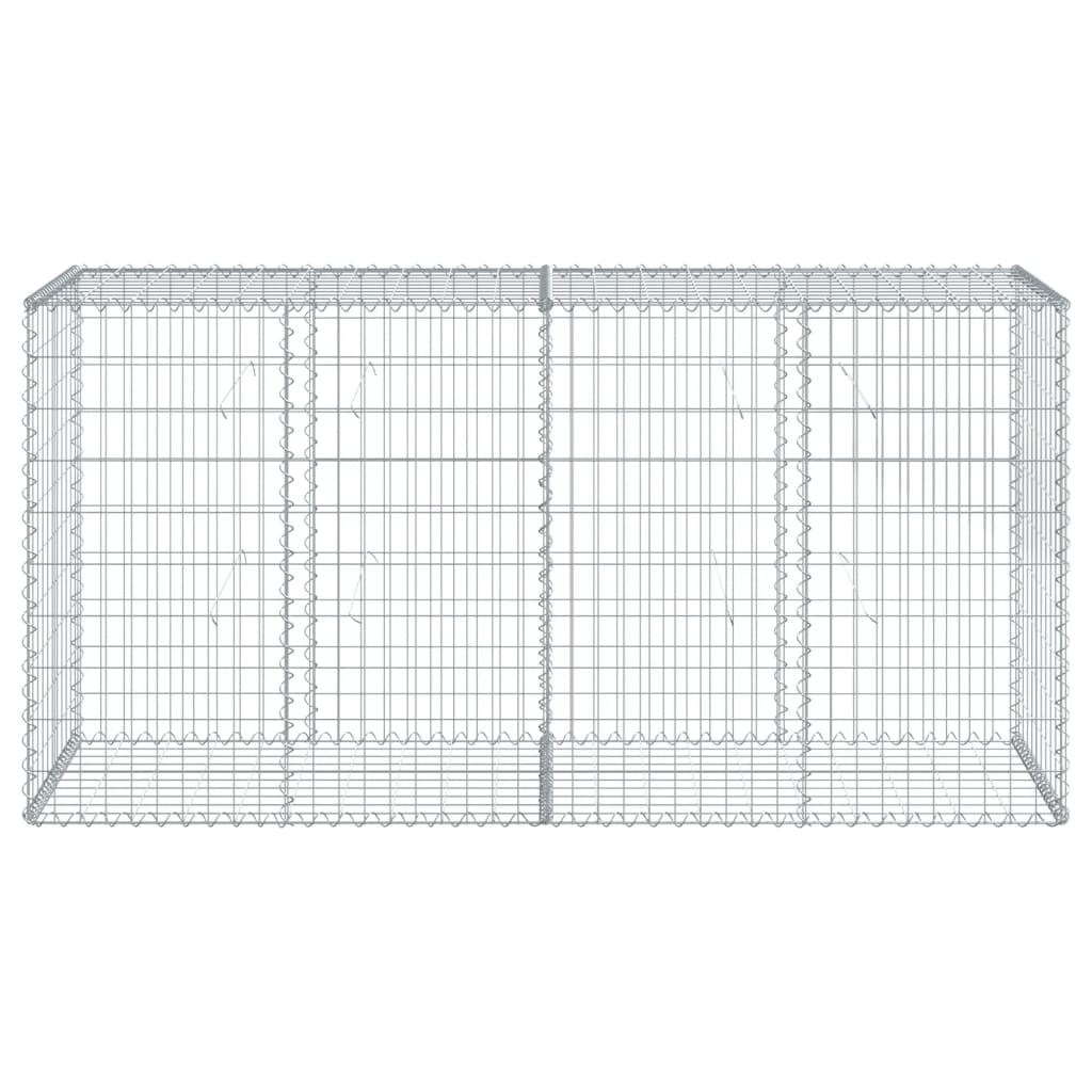 Cesto gabião com cobertura 200x50x100 cm ferro galvanizado