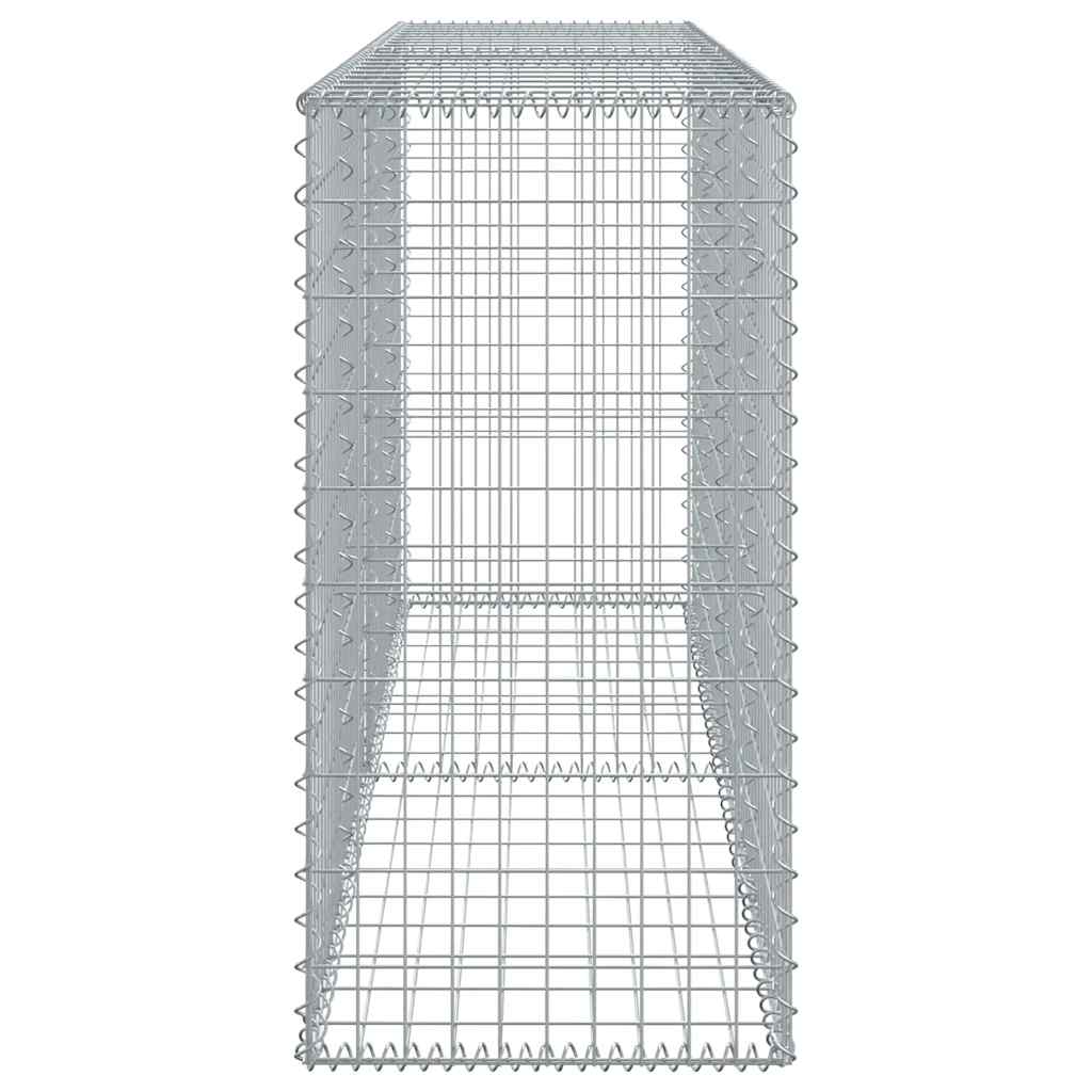Cesto gabião com cobertura 200x50x100 cm ferro galvanizado