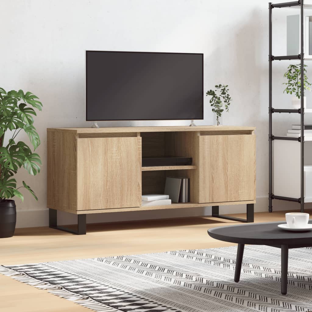 Móvel de TV 104x35x50 cm derivados de madeira carvalho sonoma