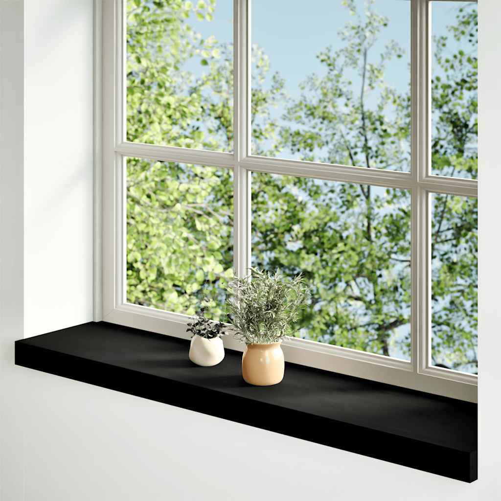 Soleiras da janela 2 pcs 80x20x2 cm carvalho castanho-preto
