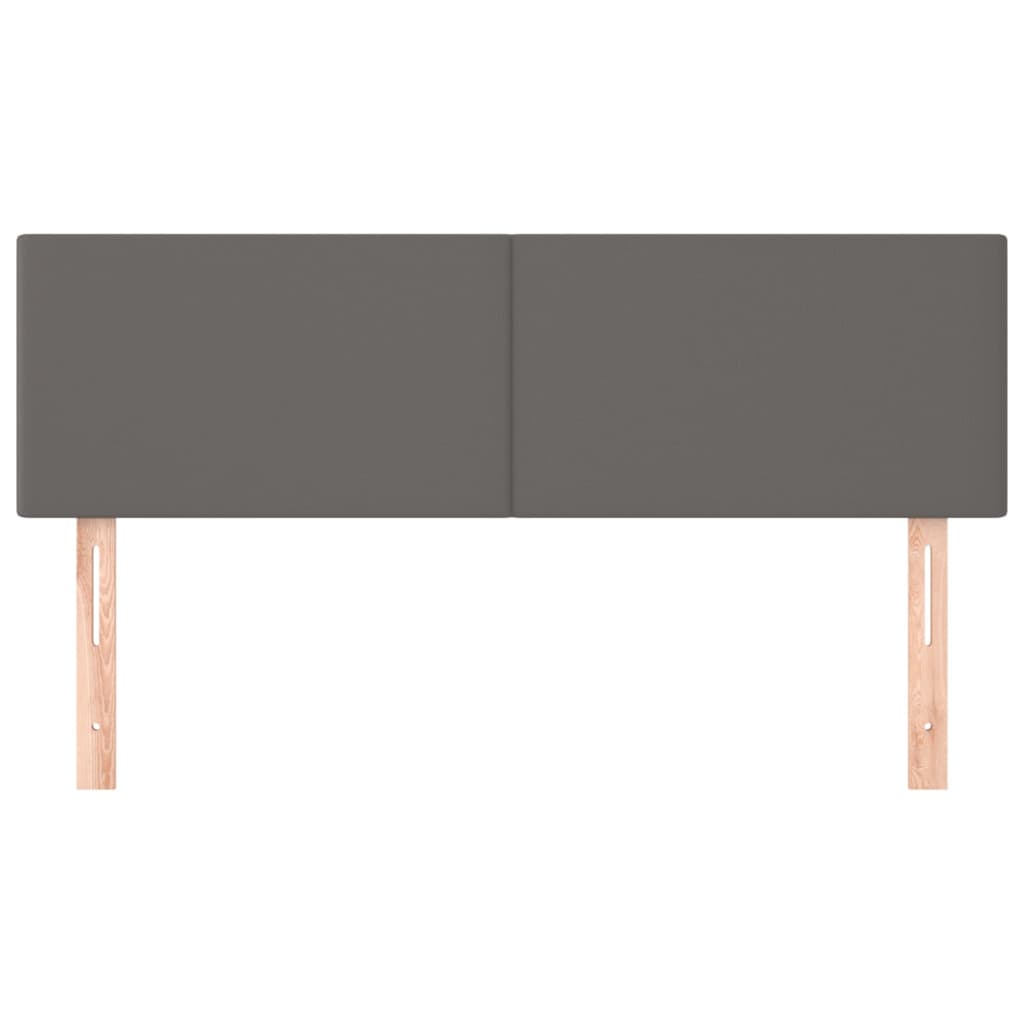 Cabeceiras cinzento 144x5x78/88 cm couro artificial
