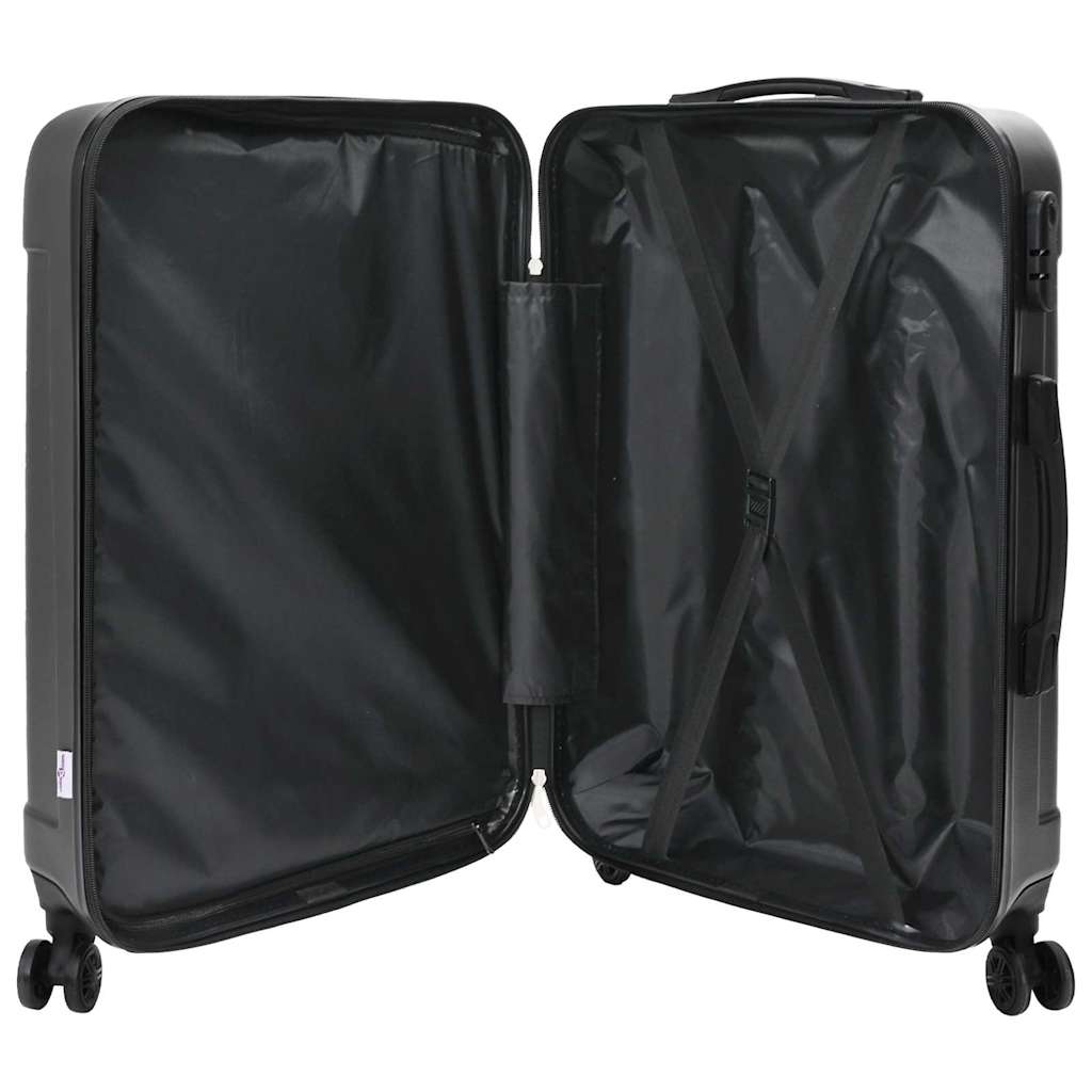 Mala 3 unid. cinza escuro 50 x 31 x 78 cm plástico ABS