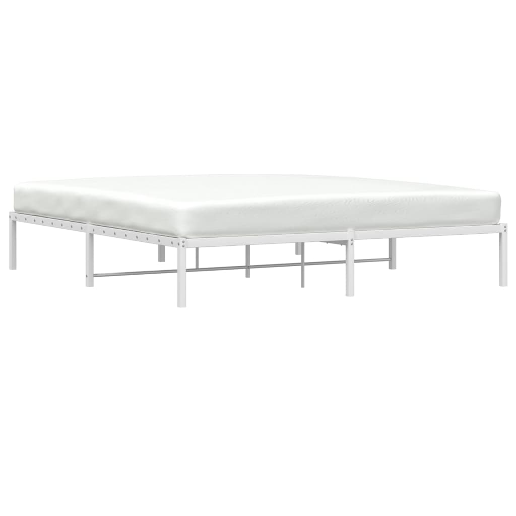 Estrutura de cama 180x200 cm metal branco