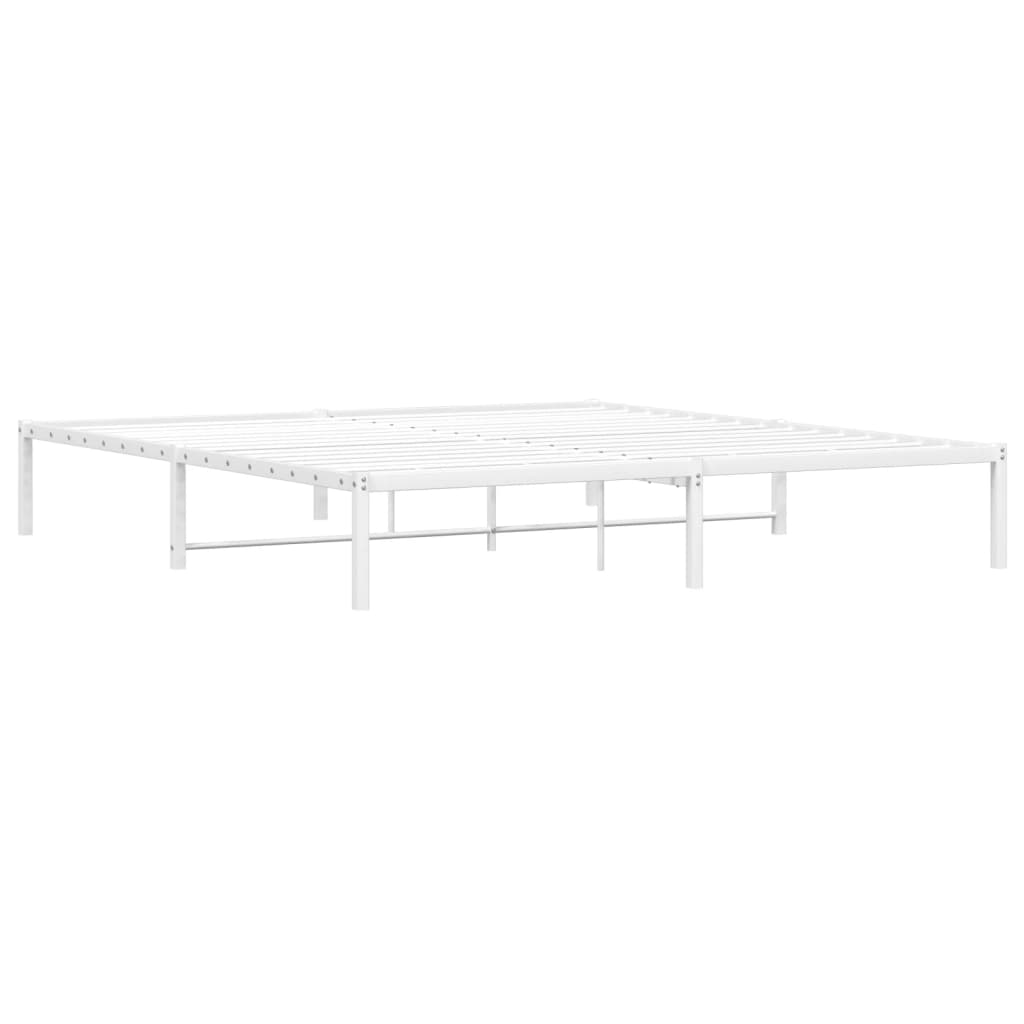 Estrutura de cama 180x200 cm metal branco
