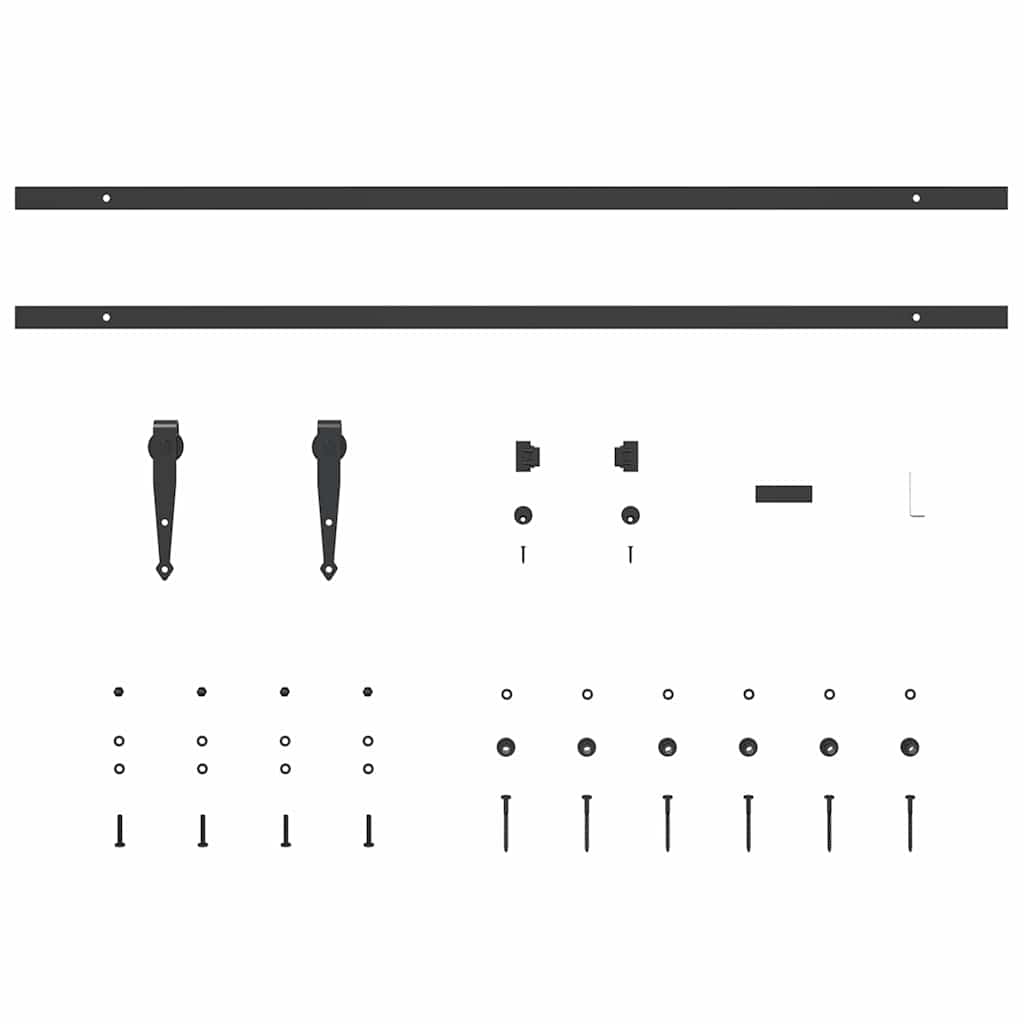 Kit para armário deslizante aço carbono 213 cm