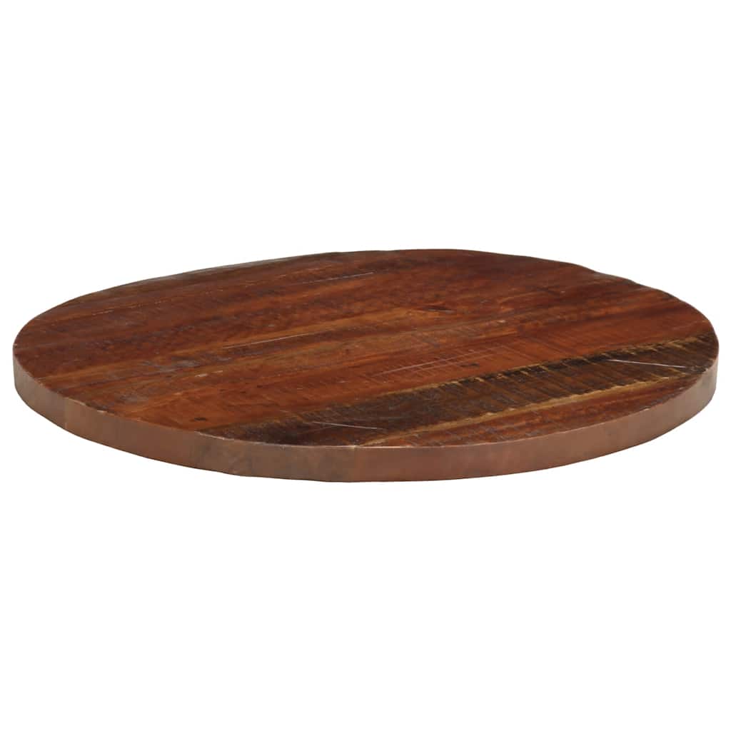 Tampo de mesa redondo ø70x3,8cm madeira recuperada maciça