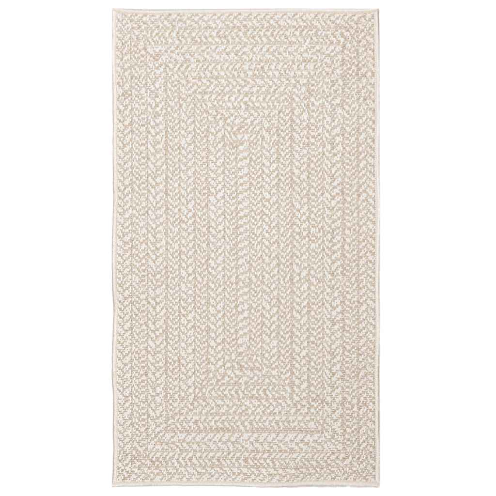 Tapete zizur creme 60x110 cm aspeto de juta interior e exterior