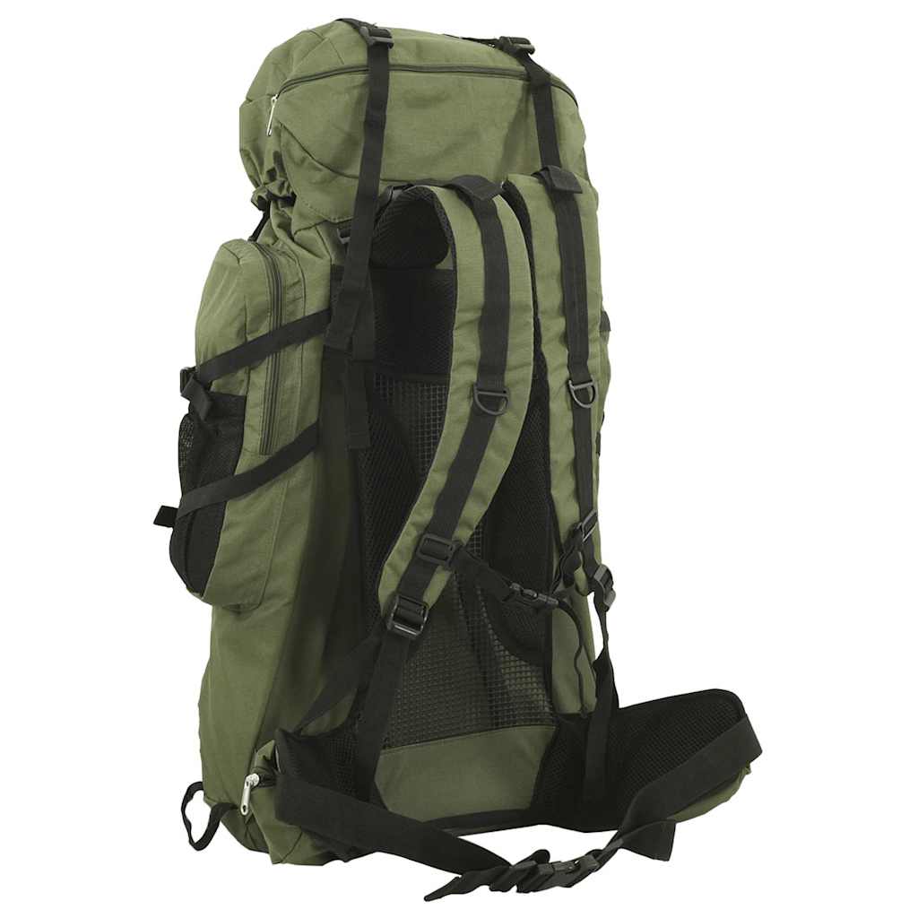 Mochila para caminhadas 60 l tecido oxford verde-tropa
