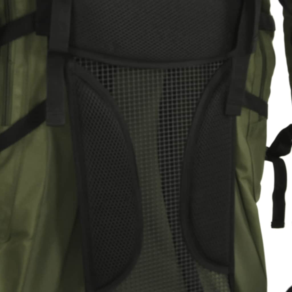 Mochila para caminhadas 60 l tecido oxford verde-tropa