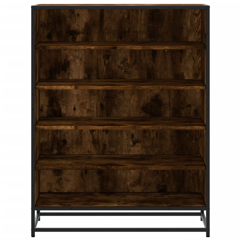 Sapateira 75x38x97,5 cm deriv. de madeira/metal carvalho fumado