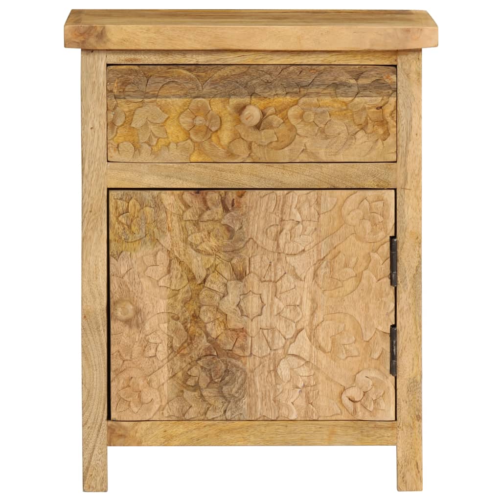 Mesa de cabeceira em madeira de mangueira maciça 40x30x50 cm