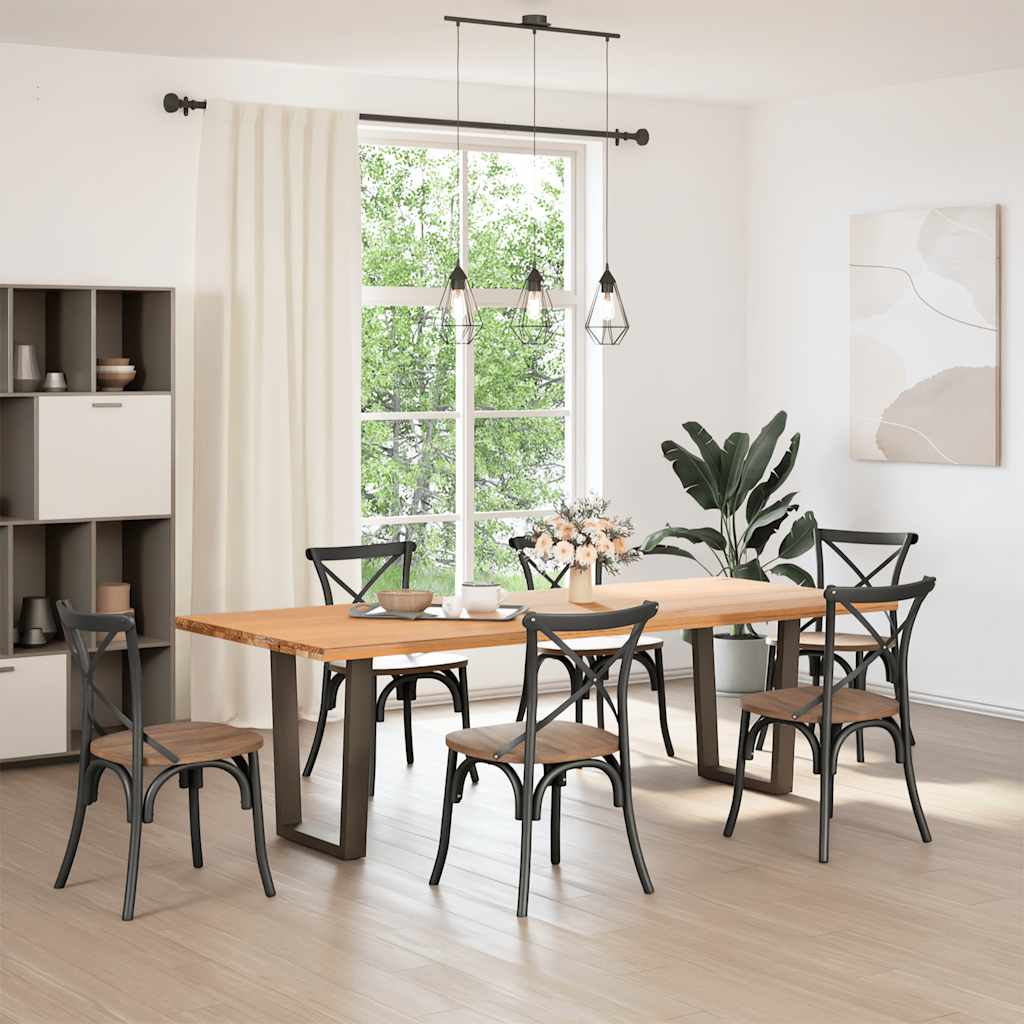 Pés para mesa de jantar em formato de v, 2 peças, aço natural, 70x(72-73,3) cm, aço