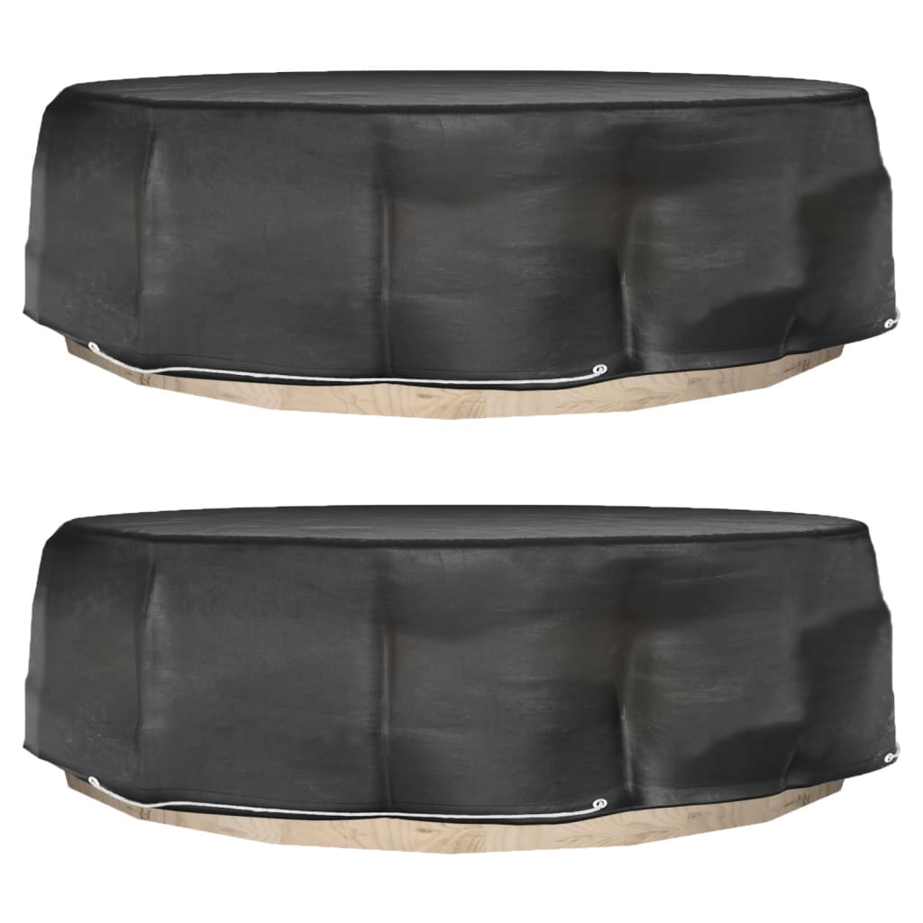 Capas p/ espreguiçadeira ilha 2 pcs 8 ilhós ø188x50 cm redondo