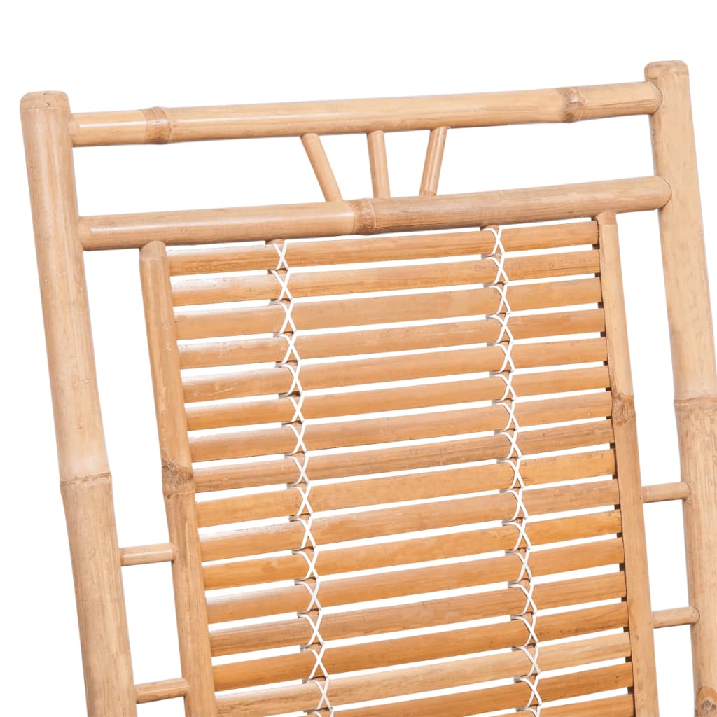 Cadeira de baloiço com almofadão bambu