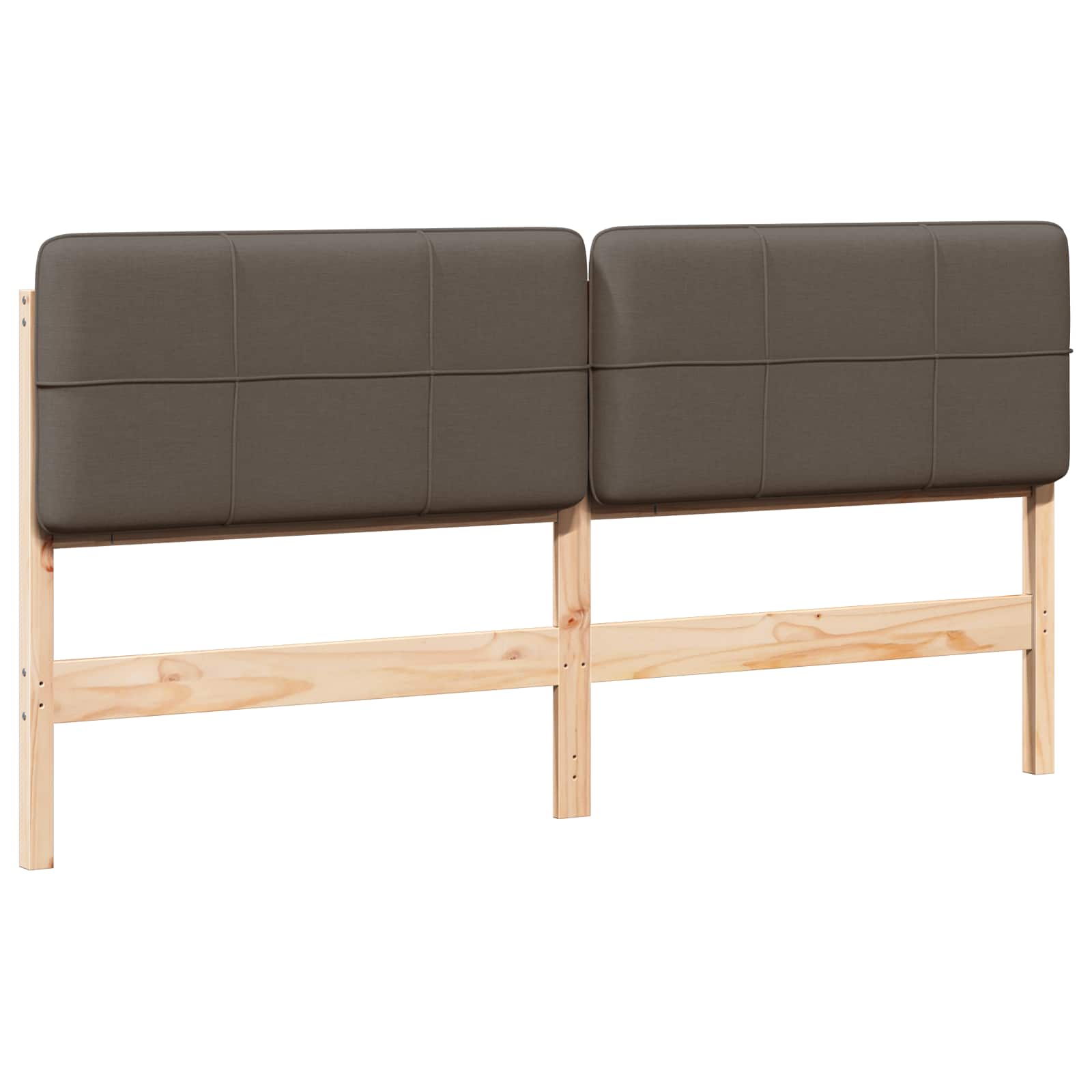 Cabeceira estofada com cabeceira marrom e taupe 180 cm