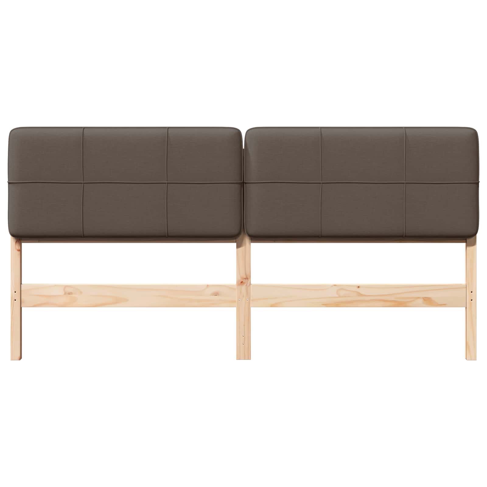 Cabeceira estofada com cabeceira marrom e taupe 180 cm