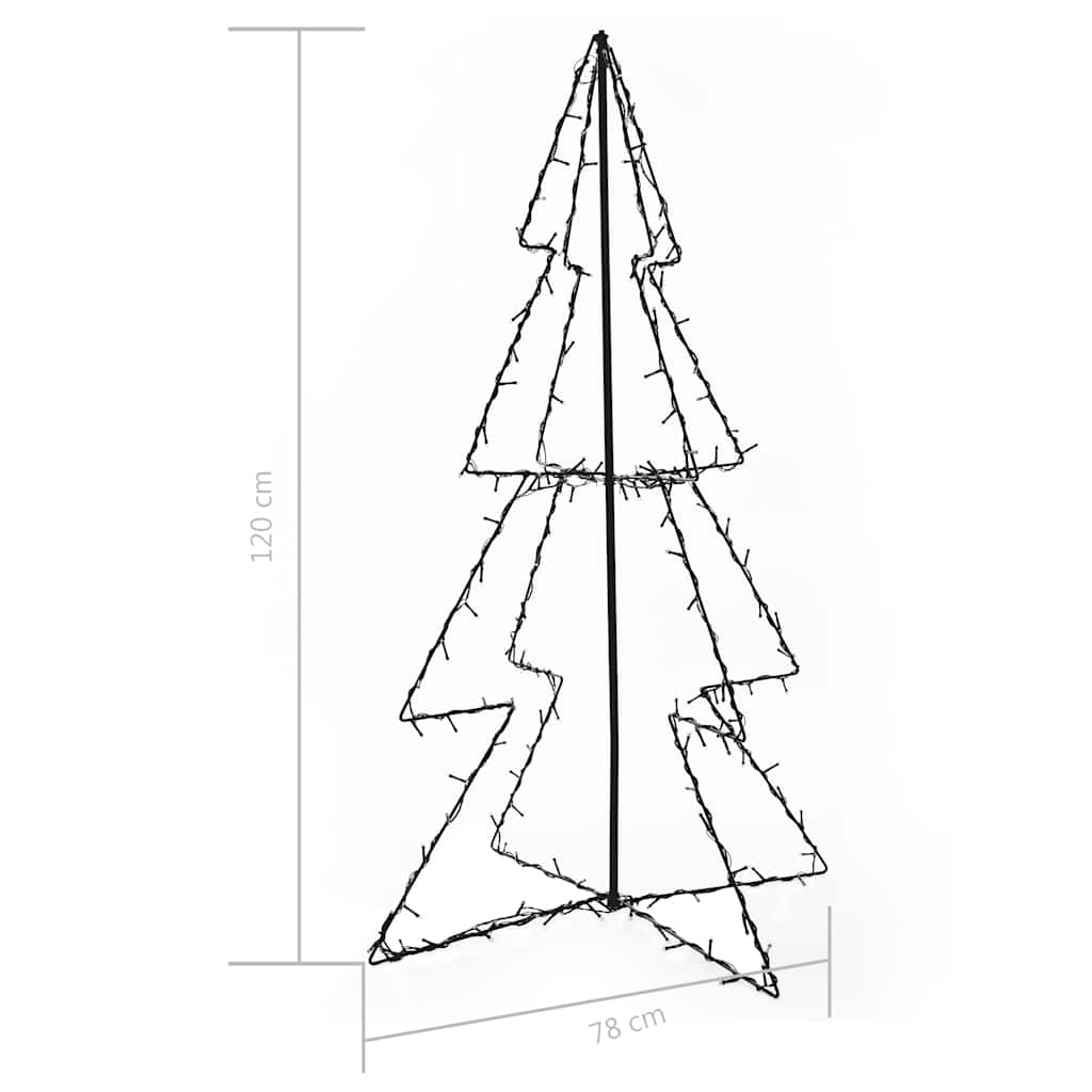Árvore de natal em cone 160 leds 78x120 cm interior e exterior