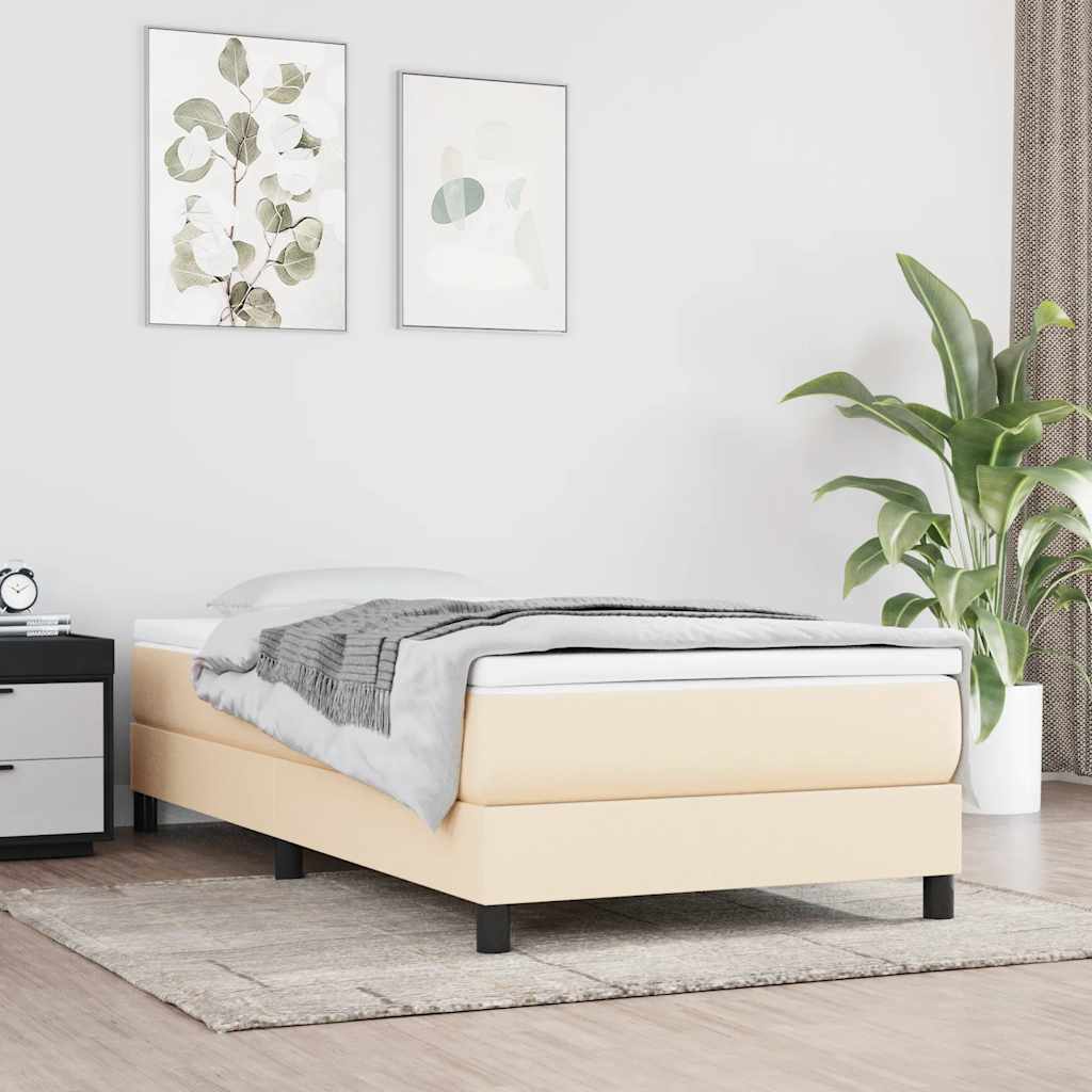 Estrutura de cama com molas 80x200 cm creme