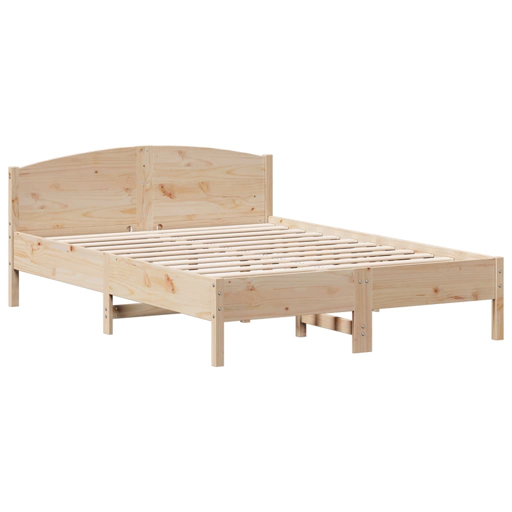 Cama sem colchão 150x200 cm madeira de pinho maciça