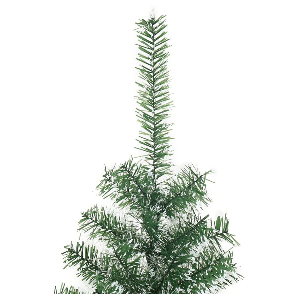 Árvore de natal artificial c/ flocos de neve 210 cm verde
