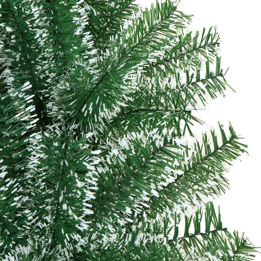 Árvore de natal artificial c/ flocos de neve 210 cm verde