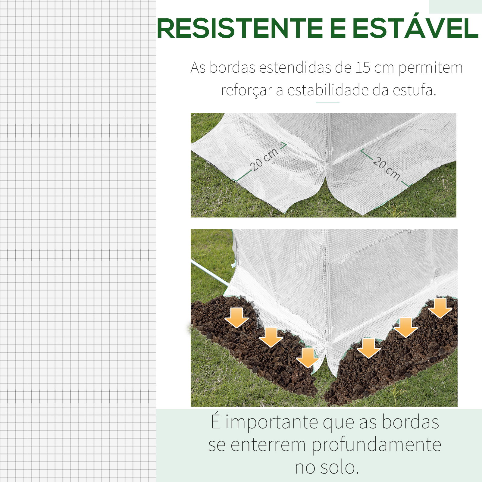 Cobertura de estufa de túnel 6x3x2m cobertura de substituição de estufa com 12 janelas e portas enroláveis branco
