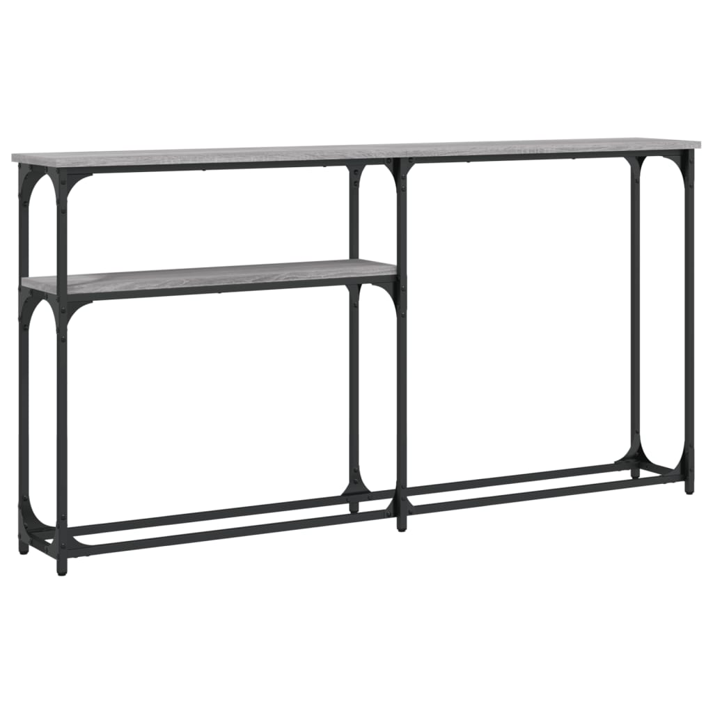 Mesa consola 145x22,5x75cm derivados de madeira cinzento sonoma