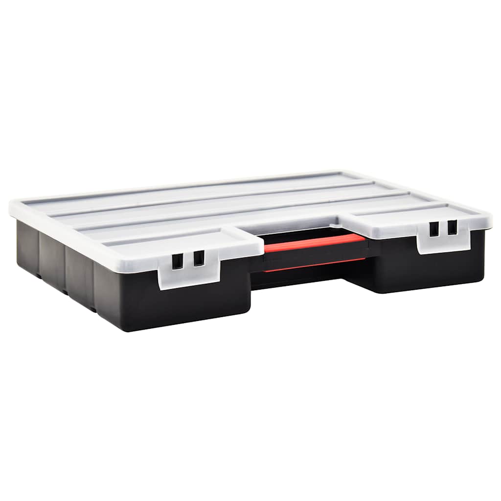 Caixas com divisórias ajustáveis 2 pcs 460x325x80 mm plástico
