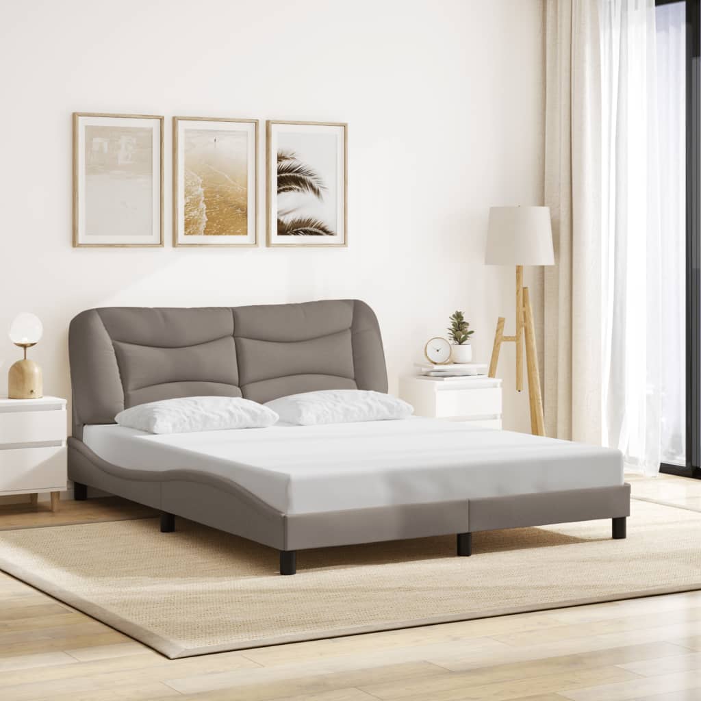 Estrutura de cama com LED sem colchão hvar 160x200 cm tecido