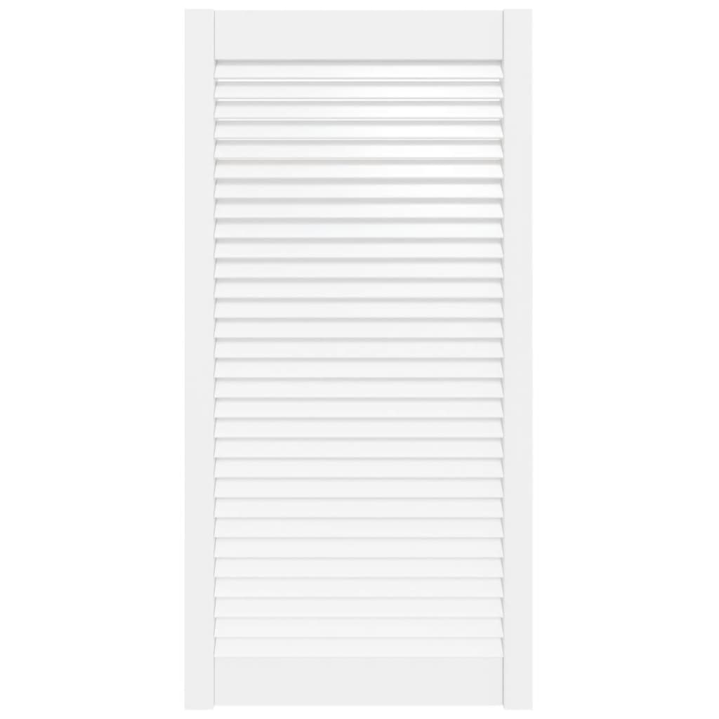 Porta de armário com design de persiana pinho maciço branco